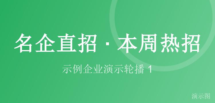名企直招 · 本周热招（演示）